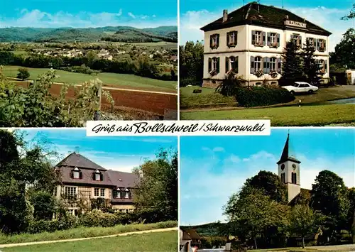 AK / Ansichtskarte 73932054 Bollschweil Ortsansichten Rathaus Kirche Landschaftspanorama Schwarzwald