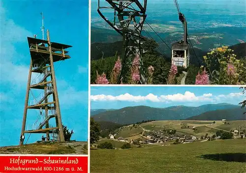 AK / Ansichtskarte 73932058 Hofsgrund_Oberried_Schauinsland Aussichtsturm Bergbahn Landschaftspanorama Schwarzwald