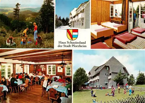 AK / Ansichtskarte 73932067 Oberried__Breisgau_Schwarzwald Haus Schauinsland der Stadt Pforzheim Schlafraum Speisesaal Garten Landschaft
