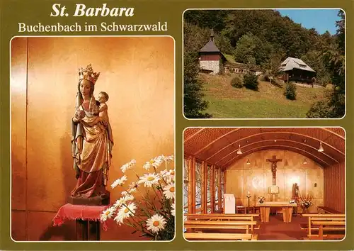 AK / Ansichtskarte  Buchenbach_Breisgau Jugendhaus St. Barbara Schulungsstaette der Erzdioezese Freiburg Kapelle Heiligenfigur