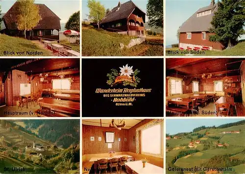 AK / Ansichtskarte 73932105 St_Ulrich_Schwarzwald_Bollschweil Wanderheim Berglusthaus des Schwarzwaldvereins Freiburg Hohbuehl Geiersnest mit Gerstenhalm