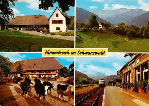 AK / Ansichtskarte 73932112 Himmelreich_Hoellsteig_Schwarzwald Gasthaus Himmelreich Blick zum Hinterwaldkopf Erlenhof Bahnhof Landschaftspanorama