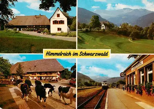 AK / Ansichtskarte 73932113 Himmelreich_Hoellsteig_Schwarzwald Gasthaus Himmelreich Blick zum Hinterwaldkopf Erlenhof Bahnhof Landschaftspanorama