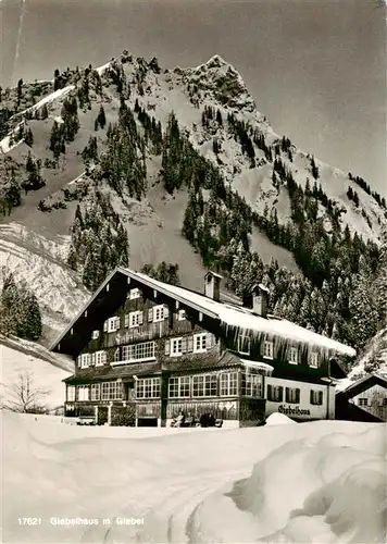 AK / Ansichtskarte  Hinterstein_Bad_Hindelang Giebelhaus Berghuette im Hintersteinertal Allgaeuer Alpen Winterlandschaft