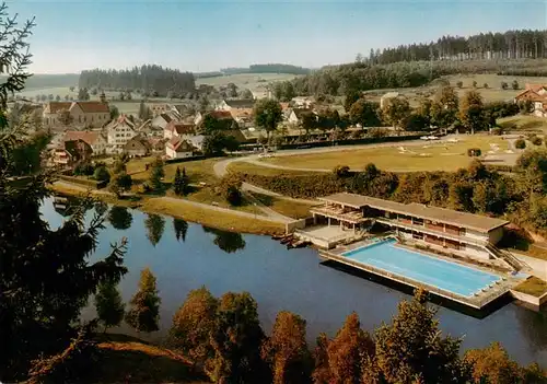 AK / Ansichtskarte 73932141 Friedenweiler Klostersee mit Freischwimmbad Kurort im Schwarzwald