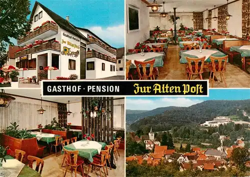 AK / Ansichtskarte  Unterleinleiter_Forchheim_Bayern Gasthof Pension Zur Alten Post Gastraeume Panorama