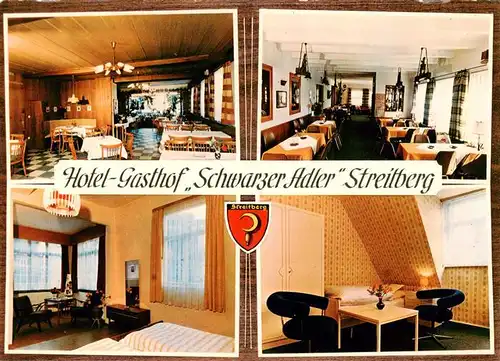 AK / Ansichtskarte  Streitberg_Oberfranken Hotel Gasthof Schwarzer Adler Gastraeume Zimmer