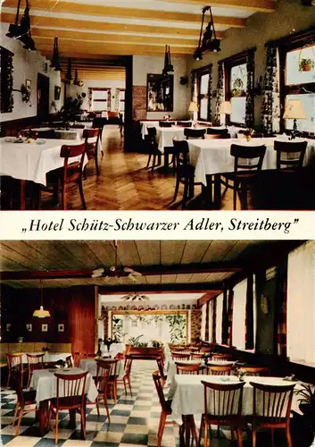 AK / Ansichtskarte  Streitberg_Oberfranken Hotel Schuetz Schwarzer Adler Gastraeume