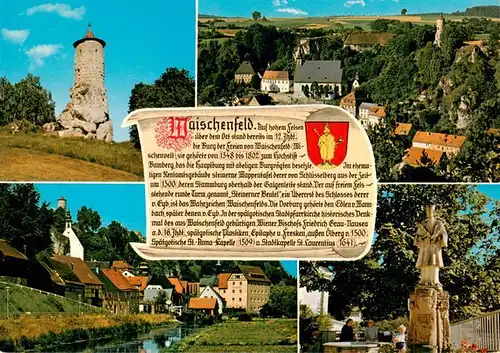 AK / Ansichtskarte  Waischenfeld Burgturm Fliegeraufnahme Panorama Denkmal