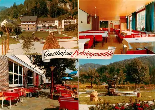 AK / Ansichtskarte  Behringersmuehle_Goessweinstein Gasthof zur Behringersmuehle Gaststube Terrasse Brunnen