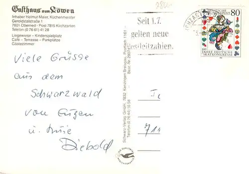 AK / Ansichtskarte  Oberried__Breisgau_Schwarzwald Gasthof zum Loewen Gastraum Kinderspielplatz
