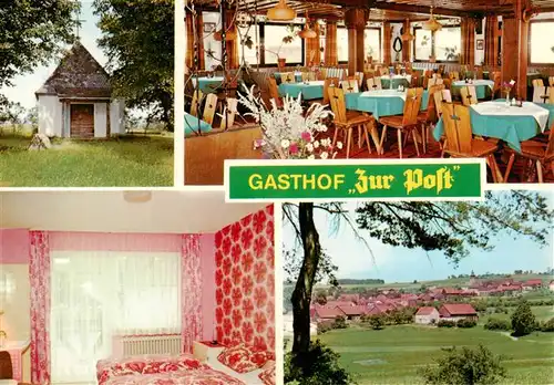 AK / Ansichtskarte 73932312 Hohenmirsberg_Pottenstein Gasthof Zur Post Gastraum Zimmer Kapelle