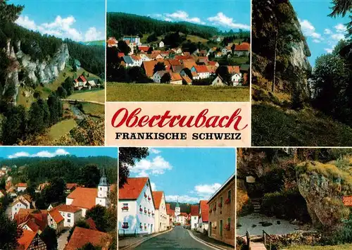 AK / Ansichtskarte 73932328 Obertrubach Felspartien Grotte Panorama Ortspartien