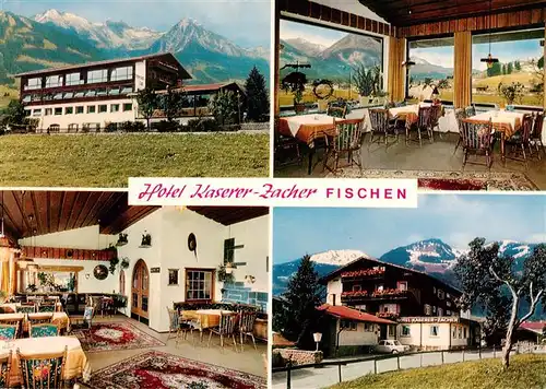AK / Ansichtskarte 73932331 Fischen_Allgaeu Hotel Kaserer Zacher Gastraeume Panorama