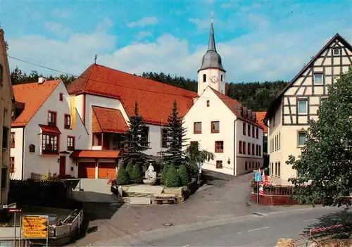 AK / Ansichtskarte  Obertrubach Pfarrkirche St Laurentius mit Begegnungsstaette St Elisabeth