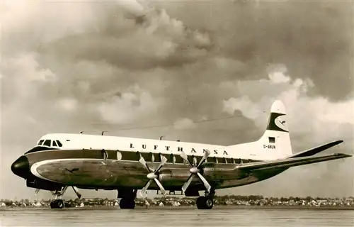 AK / Ansichtskarte  Flugzeuge_Zivil Lufthansa Viscount 814 