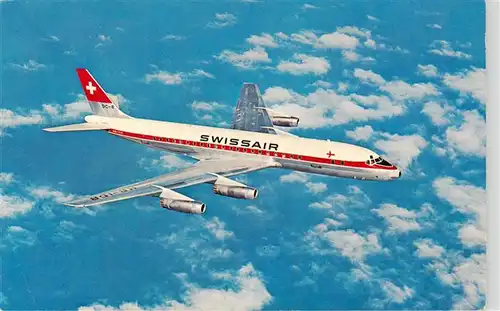 AK / Ansichtskarte 73932398 Flugzeuge_Zivil Swissair Douglas DC-8