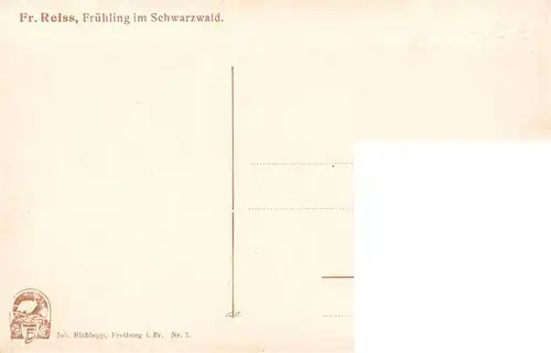 AK / Ansichtskarte 73932427 Reiss_Fritz_Schwarzwaldkuenstler Fruehling im Schwarzwald