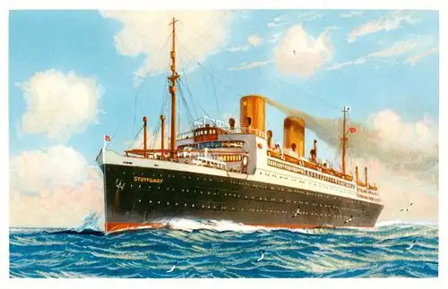 AK / Ansichtskarte  Dampfer_Oceanliner Norddeutscher Lloyd Bremen Stuttgart