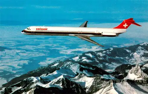 AK / Ansichtskarte  Flugzeuge_Zivil Swissair McDonnell-Douglas DC-9-81