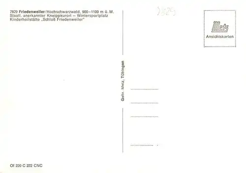 AK / Ansichtskarte  Friedenweiler Kinderheilstaette Schloss Friedenweiler