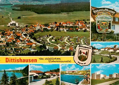 AK / Ansichtskarte 73932502 Dittishausen_Loeffingen Fliegeraufnahme Schluchsee Feriendorf Freibad Appartementhaus