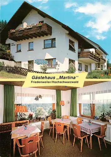 AK / Ansichtskarte 73932511 Friedenweiler Gaestehaus Martina Gaststube