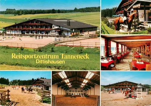 AK / Ansichtskarte  Dittishausen_Loeffingen Reitsportzentrum Tanneneck Reithalle Restaurant Springreiten