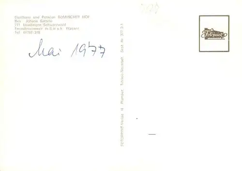 AK / Ansichtskarte  Unadingen_Loeffingen Gasthaus Roemischer Hof Gastraeume