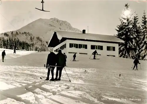 AK / Ansichtskarte  Rettenberg_Oberallgaeu Berghaus Joerg Kranzegg am Gruentenlift Wintersportplatz Allgaeuer Alpen