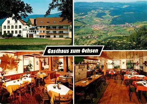 AK / Ansichtskarte 73932601 Winden_Elztal Gasthaus zum Ochsen Gastraum Landschaftspanorama Schwarzwald