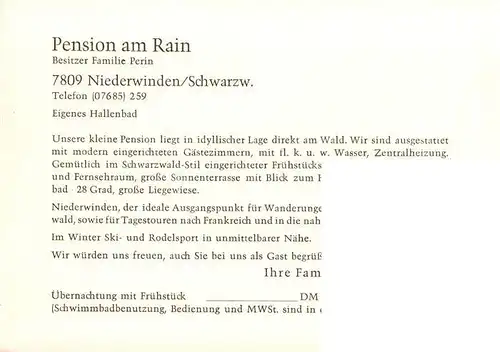 AK / Ansichtskarte 73932609 Niederwinden_Elztal_BW Pension am Rain