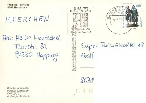 AK / Ansichtskarte  Hersbruck Freibad Fliegeraufnahme