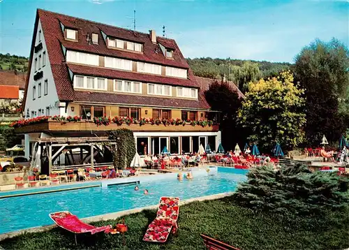 AK / Ansichtskarte 73932664 Kainsbach Hotel Restaurant Muehle Schwimmbad