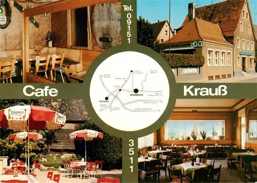 AK / Ansichtskarte  Hersbruck Cafe Krauss Gastraeume Terrasse