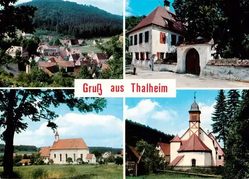 AK / Ansichtskarte 73932686 Thalheim_Mittelfranken Panorama Gasthaus Kirchen