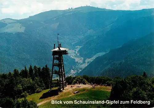 AK / Ansichtskarte  Schauinsland_Oberried_BW Aussichtsturm Schauinsland mit Feldbergblick