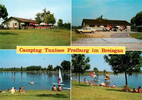 AK / Ansichtskarte 73932792 Hochdorf_Breisgau Camping Tunisee Restaurant Badesee