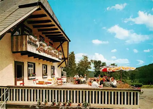 AK / Ansichtskarte  Oberprechtal_Elzach_Elztal_BW Hoehengasthaus Landwassereck Terrasse