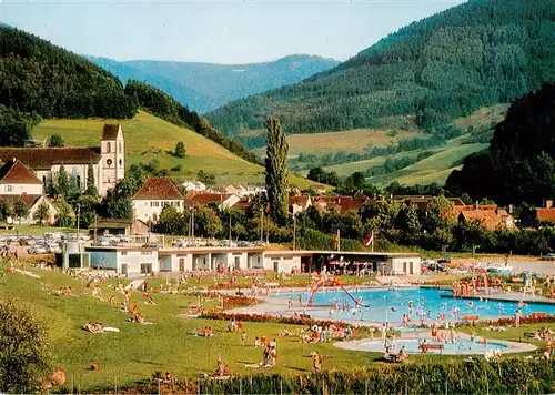 AK / Ansichtskarte  Simonswald_Simonswaeldertal Freibad Kirche