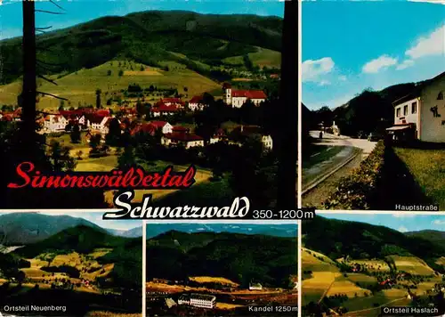 AK / Ansichtskarte  Simonswaeldertal_Simonswald Panorama Hauptstrasse OT Neuenberg Kandel OT Haslach