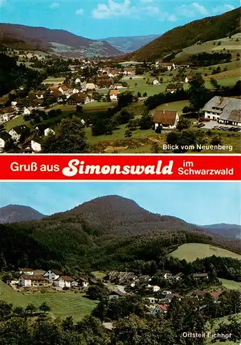 AK / Ansichtskarte  Simonswald_Simonswaeldertal Blick vom Neuenberg OT Eichhof 