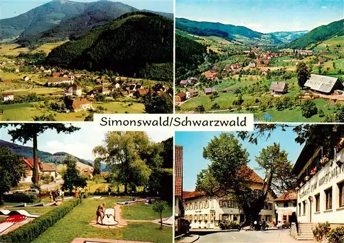 AK / Ansichtskarte  Simonswald_Simonswaeldertal Fliegeraufnahme Minigolf Gasthaus zum Hirschen