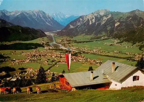 AK / Ansichtskarte 73932861 Reutte_Tirol_AT Duerrenberger Alpe mit Lechtaler Alpen und Hahnenkamm