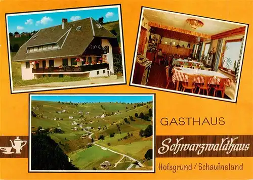 AK / Ansichtskarte 73932874 Hofsgrund_Oberried_Schauinsland Gasthaus Schwarzwaldhaus Gaststube 