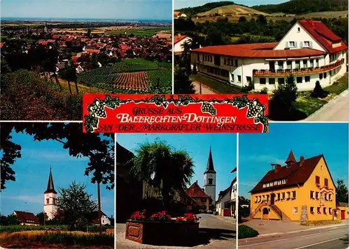 AK / Ansichtskarte 73932889 Ballrechten-Dottingen Panorama Gasthof Kirche Marktplatz Rathaus