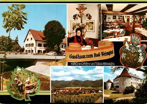 AK / Ansichtskarte  Kirchhofen_Ehrenkirchen_Breisgau Gasthaus zum Bad Weingut Gastraeume Panorama Wasserschloss