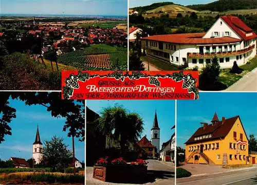 AK / Ansichtskarte 73932923 Ballrechten-Dottingen Panorama Gasthaus Kirche Brunnen Rathaus