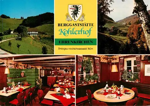 AK / Ansichtskarte  Ehrenkirchen Berggaststaette Kohlerhof Gastraeume