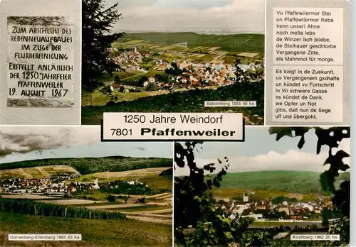 AK / Ansichtskarte  Pfaffenweiler_Breisgau Batzenberg Duerrenberg Ettenberg Kirchberg